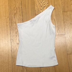 H&M White One-Shoulder Tank Top